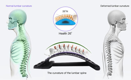 Corrector de postura para espalda, masajeador con cuentas magnéticas para soporte lumbar, relajación y alivio del dolor 