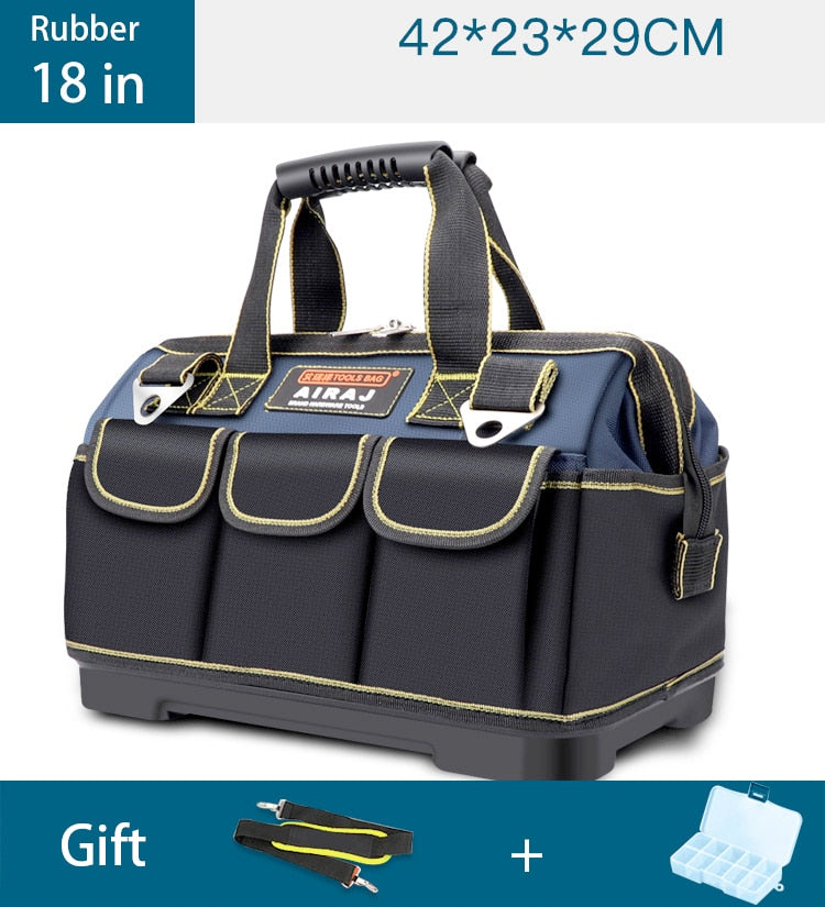 AIRAJ Multi-Function Tool Bag 1680D Oxford Cloth Electrician Bag, Multi-Pocket Waterproof Anti-Fall Storage Bag