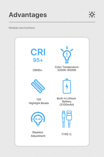 Kits de lámparas de estudio regulables con luz LED para cámara de vídeo VIJIM VL120 de 3200 K a 6500 K y 3100 mAh 