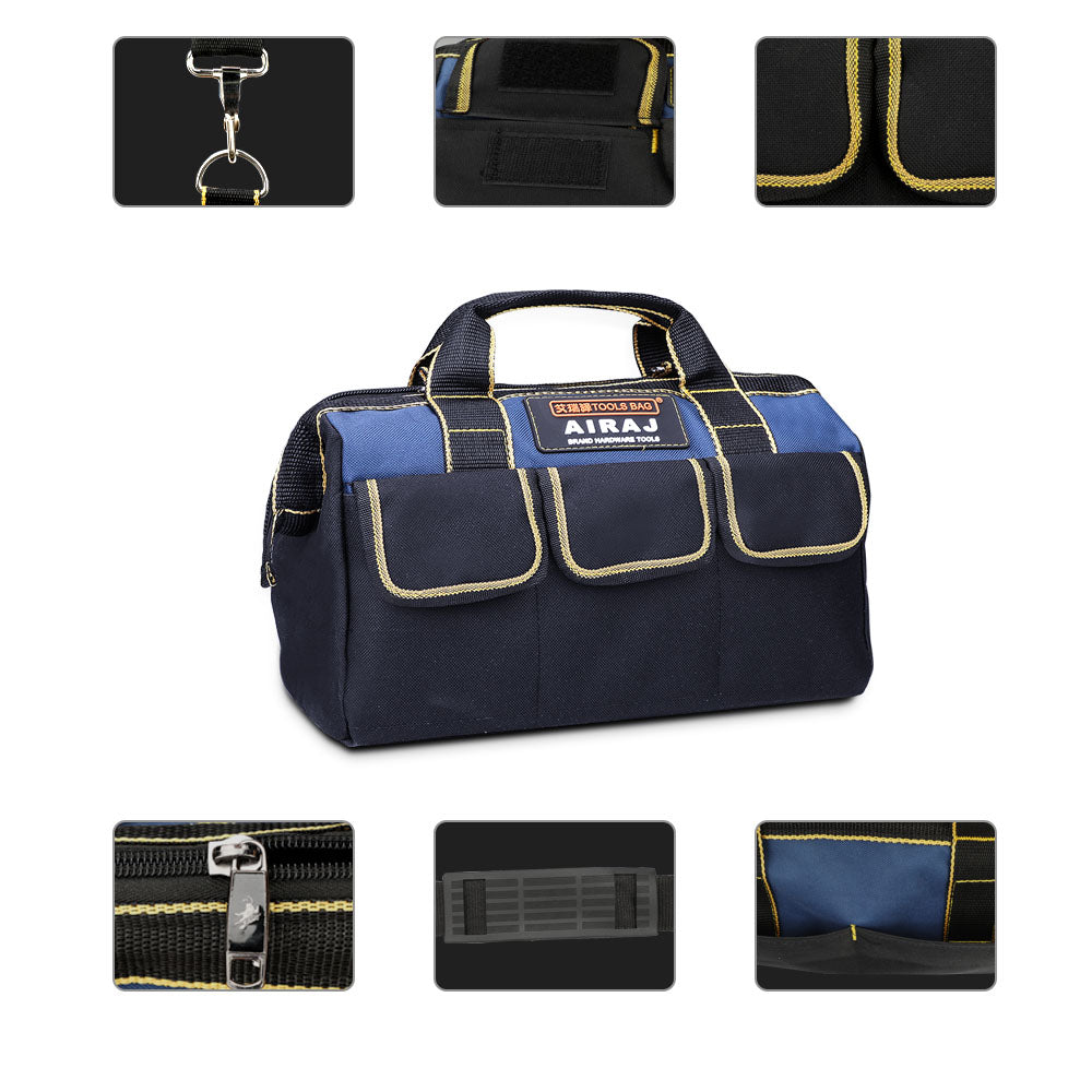 AIRAJ Multi-Function Tool Bag 1680D Oxford Cloth Electrician Bag, Multi-Pocket Waterproof Anti-Fall Storage Bag