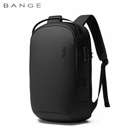 Sac à dos de voyage imperméable tendance pour hommes BANGE - Fonction de verrouillage multifonction et antivol 