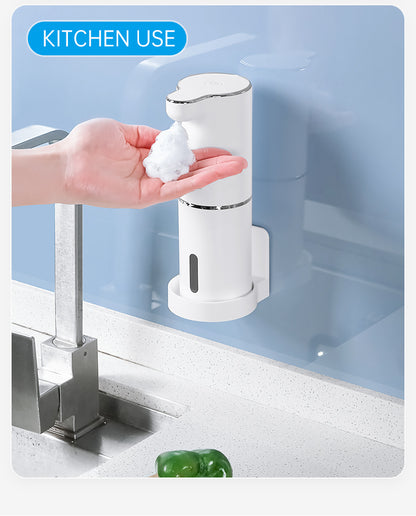 Efficient & Stylish: White Automatic Foam Soap Dispensers with USB Charging