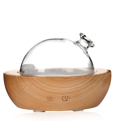 Humidificador difusor de aroma en aerosol de madera con Bluetooth de gran capacidad de 150 ml para el hogar 