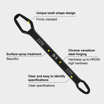 Llave Torx universal - Llave de trinquete ajustable de 8 a 22 mm para reparación de bicicletas o automóviles