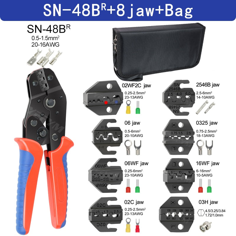 Master Electrical Projects with SN-48BS Crimping Pliers: Multi-Jaw Efficiency