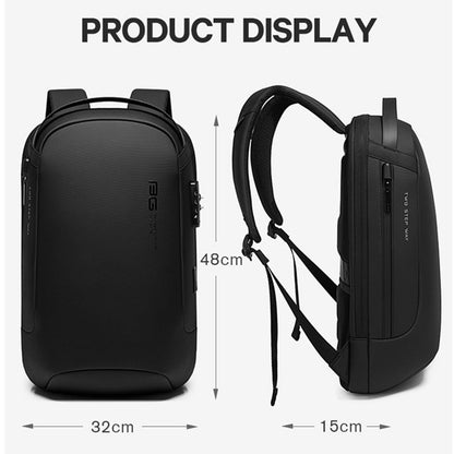 Mochila de viaje impermeable de moda para hombre BANGE: función de bloqueo multifunción y antirrobo 