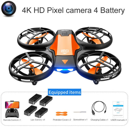 Nuevo mini dron V8 4K 1080P HD con cámara WiFi FPV, presión de aire, mantenimiento de altura, cuadricóptero RC plegable, juguete