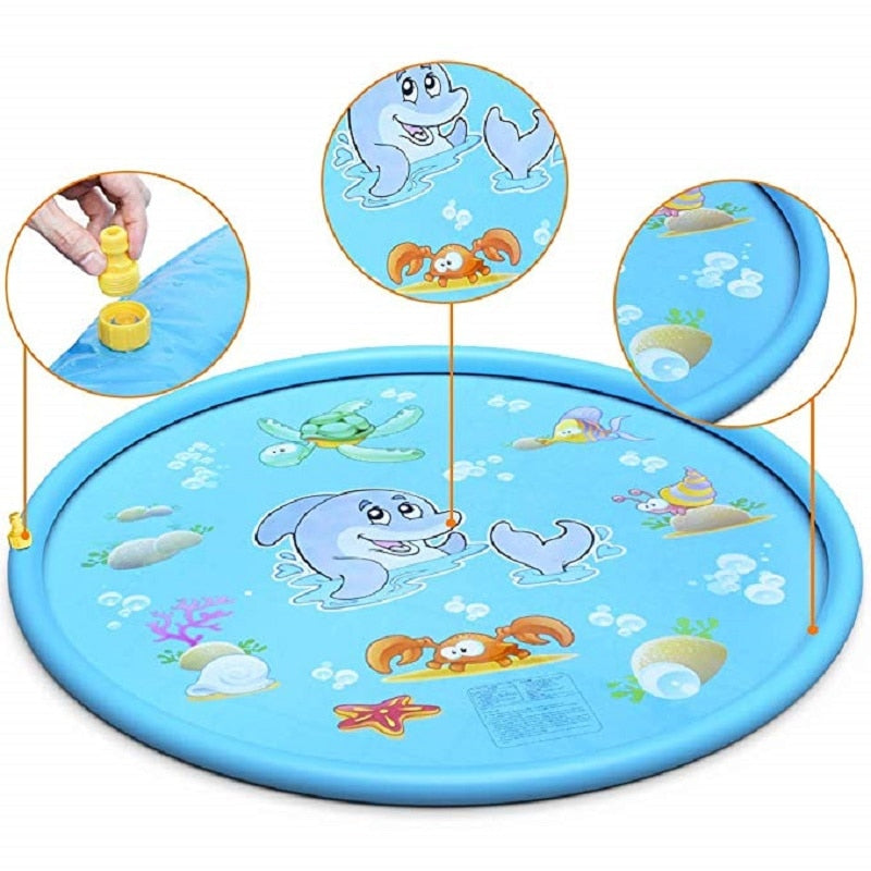 Tapis de coussin d'eau pulvérisée - Jouet de jeu d'extérieur pour pelouse pour enfants Piscine d'été Jeux pour enfants amusants