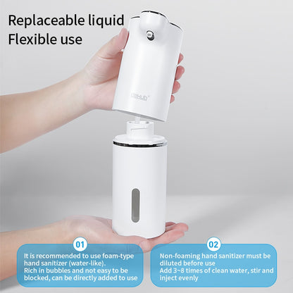 Efficient & Stylish: White Automatic Foam Soap Dispensers with USB Charging