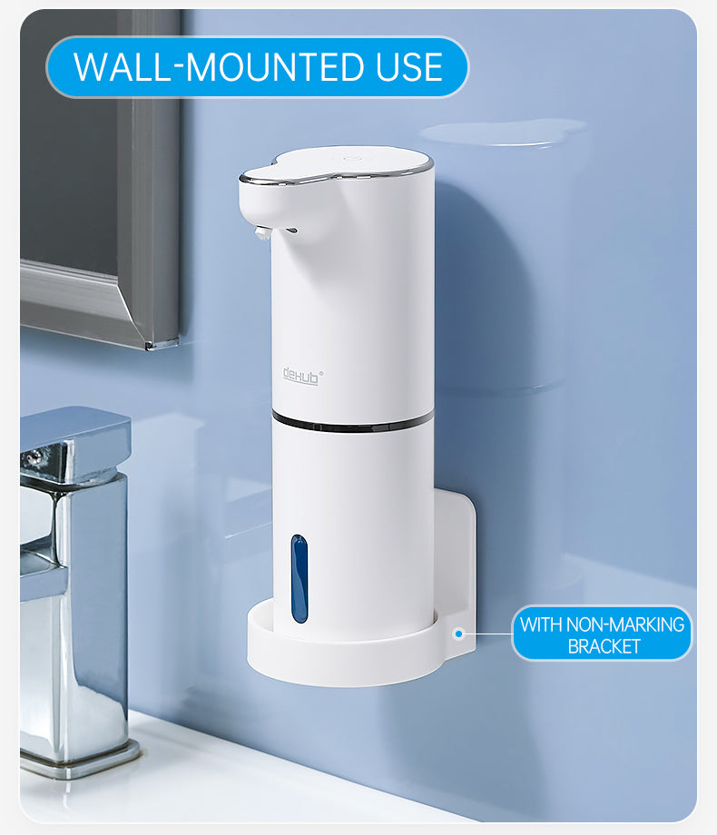 Efficient & Stylish: White Automatic Foam Soap Dispensers with USB Charging