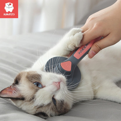 Cepillo peine para gatos Kimpets: diseñado de manera cómoda y ergonómica para limpiar el pelo suelto de su gato