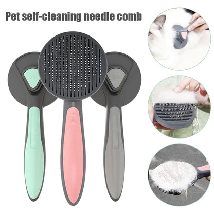 Cepillo peine para gatos Kimpets: diseñado de manera cómoda y ergonómica para limpiar el pelo suelto de su gato