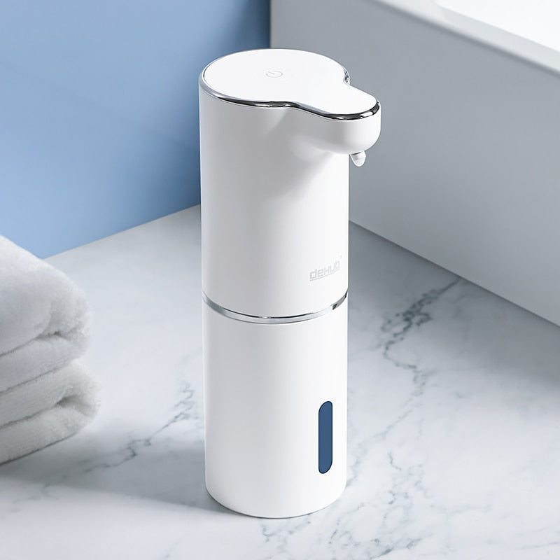 Efficient & Stylish: White Automatic Foam Soap Dispensers with USB Charging