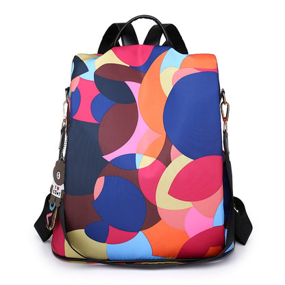 Mochila con estampado Oxford impermeable y antirrobo de alta calidad para mujer 