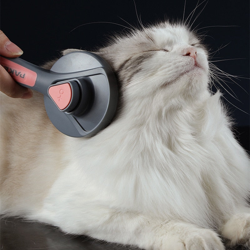 Cepillo peine para gatos Kimpets: diseñado de manera cómoda y ergonómica para limpiar el pelo suelto de su gato