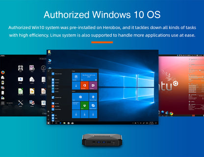 Mini PC CHUWI HeroBox Intel Celeron J4125 jusqu'à 2,7 GHz 8 Go de RAM 256 Go SSD Windows 10 Mini PC 